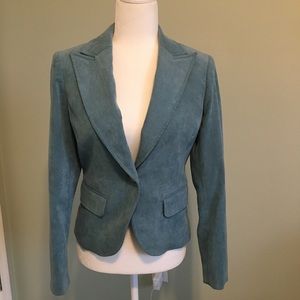 Casual Corner Corduroy Blazer Teal 2